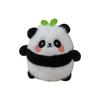 Charming Fluffy Panda Keyring Cute Animal Plush Doll With Pp Cotton Filling