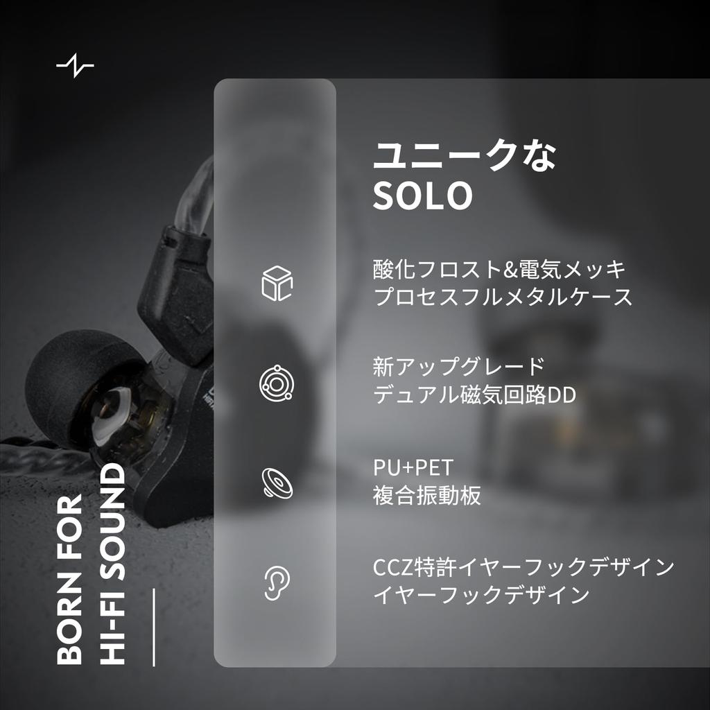 Yinyoo CCZ DC02 SOLO Wired Monitor Headphones Canal Dual Magnetic Circuit DD Composite Moderate Clear and Rich Spatial Sound Suitable for No In-Ear -