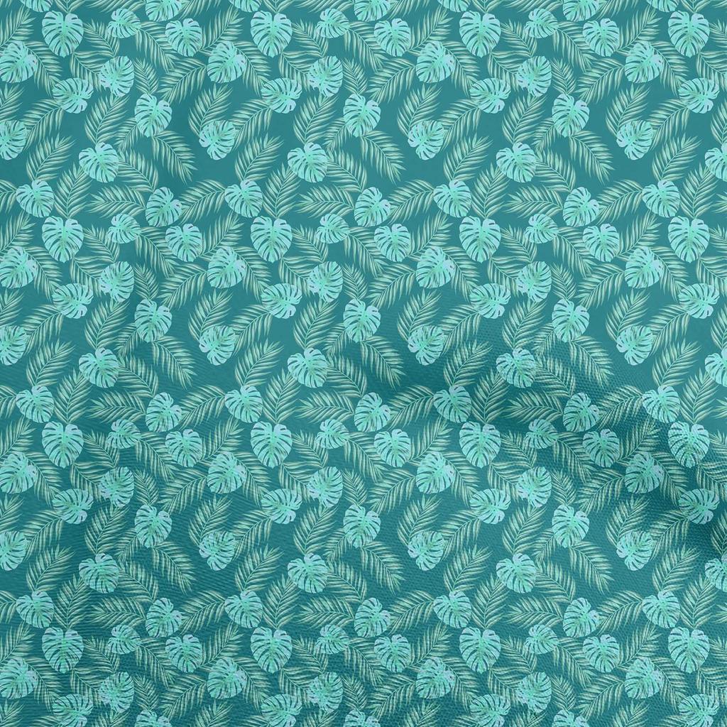 oneOone Cotton Flex Blue Fabric Tropical Fabric For Sewing Printed Craft Fabric By The Yard 40 Inch