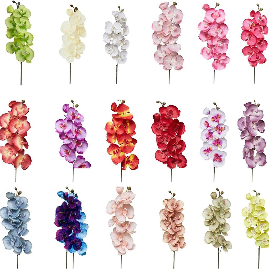 3D Искусственные Цветы Ветка Шелковая Орхидея-Бабочка Домашняя Ваза Настольный Декор Свадьба Открытый Сад Невеста Цветной Букет a