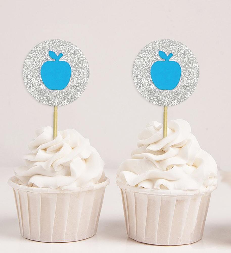 Darling Souvenir| Glitter Cupcake Toppers| Baby Shower Birthday Party Dessert Decorations - Pack Of