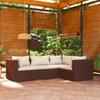 Day and Night - Day and Night 4-piece Garden Furniture Set and Brown Synthetic Rattan Cushions