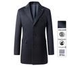 MONTAGUT Men's Mid-Length Winter Notched Lapel Coat
