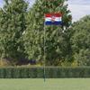 VidaXL Flag of Croatia and 5.55 M Pole Aluminum 3147128