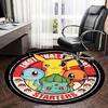 Pokemon,Starter Chair mat Round Rug Office carpet, Non slip, Suitable for Living Rooms, Bedrooms,Decor1205799a