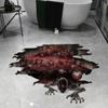 Арт Жуткие Ад Зомби Дьявол Наклейки ПВХ Ужасы Декали Хэллоуин 3D Наклейки Съемная Напольная Наклейка Вечеринка