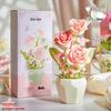 Cherry Blossom Tree Puzzle: DIY Preserved Flower Bouquet with Persimmon Ruyi Ornament - Handmade Gift for Children's Day