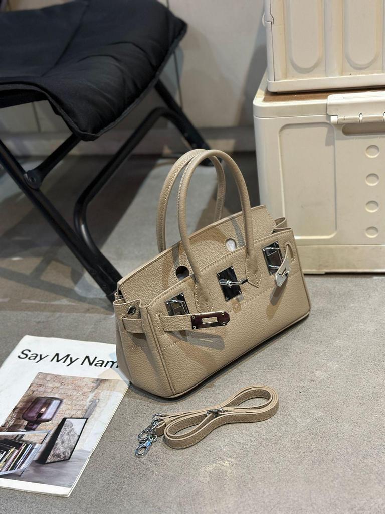 Женская платиновая сумка-кроссбоди Kelly 2025 Осень/Зима Французская мода - Большая вместимость