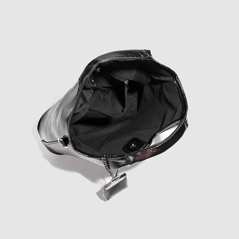 Модная женская текстурированная черная сумка-тоут - 2025 Большая вместительная универсальная сумка на плечо и через плечо