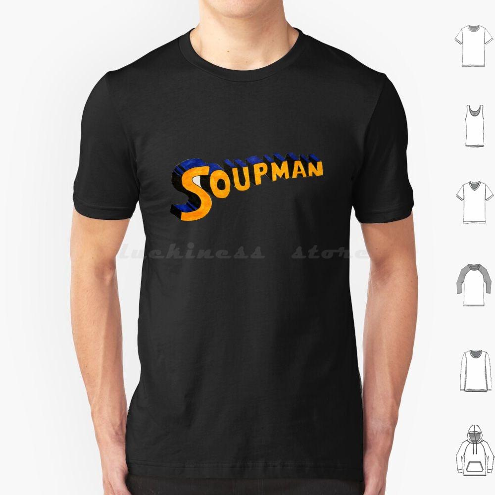 Soupman Funny Logo T Shirt Big Size 100 Cotton Superhero Comicbook Funny Superhero Soup Logo Comics