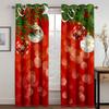 Веселого Рождества, красный снеговик, Санта-Клаус, елка, счастливого Нового года, 2 панели, тонкие затеняющие шторы для гостиной, спальни, декор на крючке