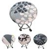 Round Seat Cover Floral Printed Chair Cover Stretch Bar Stool Slipcover