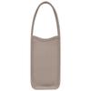 Longchamp Le Foulonné 14 однотонный открытая ручка тиснение монограммы коровья кожа органайзер сумка очень маленький женский цвет голубиный серый 10186021P55