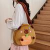 Plush Capyabra Backpack Stuffed Cartoon Doll Bag Storage Bag Capyabra Plush Bag  School