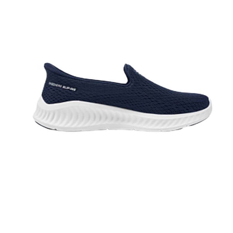 Skechers Серия Go Walk Удобные повседневные кроссовки с низким верхом Женские кроссовки Синий Белый 125644-NVW