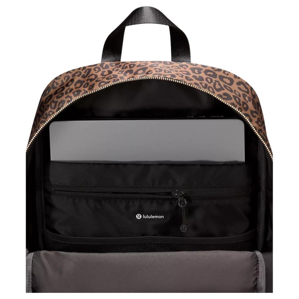 Lululemon Polyester Backpack Unisex Leopard Print LU9CGLS-073418