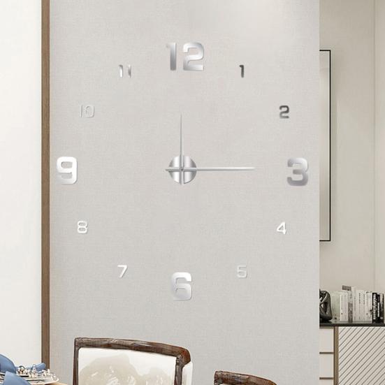 Luminous Arabic Numerals Clock Modern Design Battery Powered Silent Decorative 3D DIY Wall Clock for Living Room