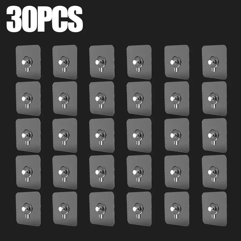 Прочный самоклеящийся крючок без сверления Кухонный настенный крючок Ванная комната Крючок Домашняя организация и хранение Кухонные аксессуары