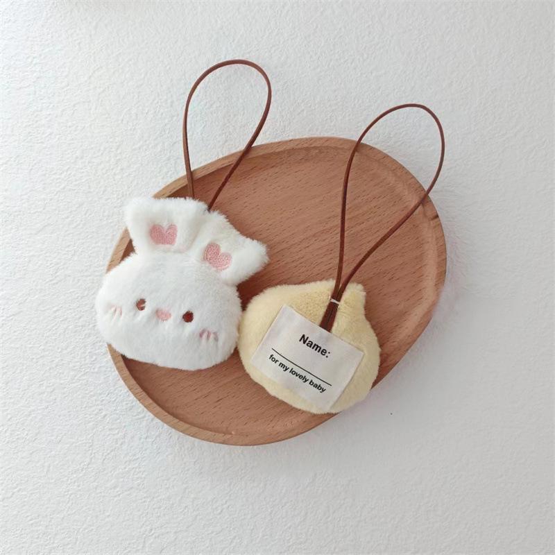 Милый мультяшный плюшевый кулон с изображением животного, брелок с набивным медведем и лягушкой, брелок с именем анти-потерянной метки, детская школьная сумка, кулон