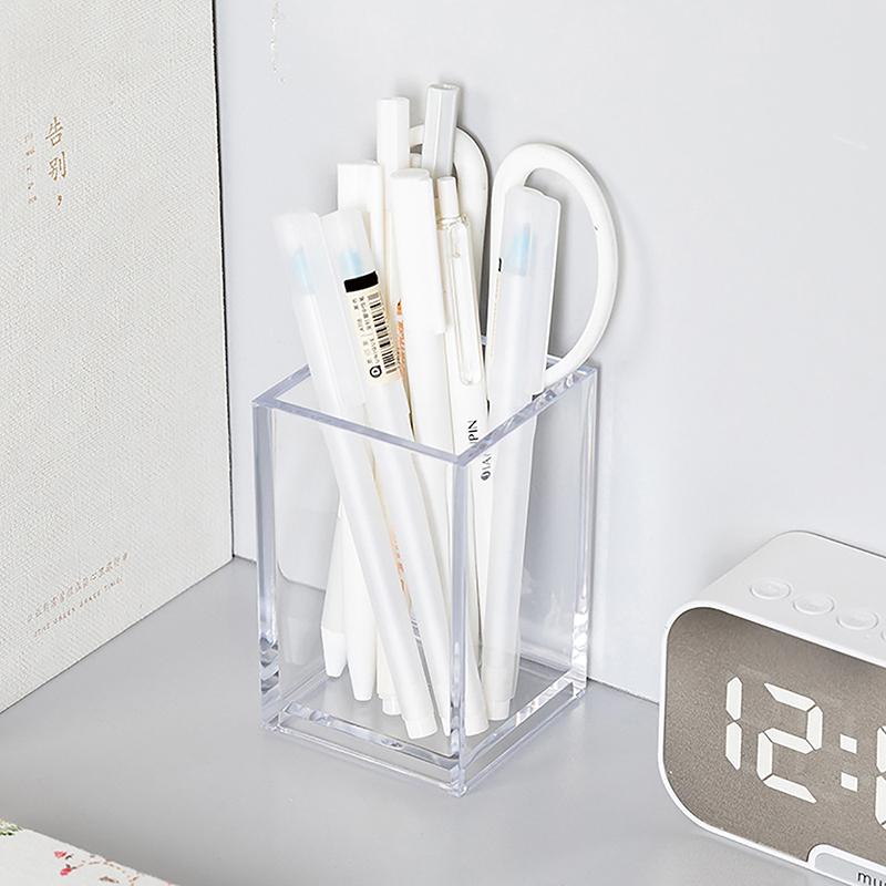 Make Up Organizer Plastic Makeup Brush Pot Storage Acrylic For Cosmetics Holder Desk Cosmetic Storage Container