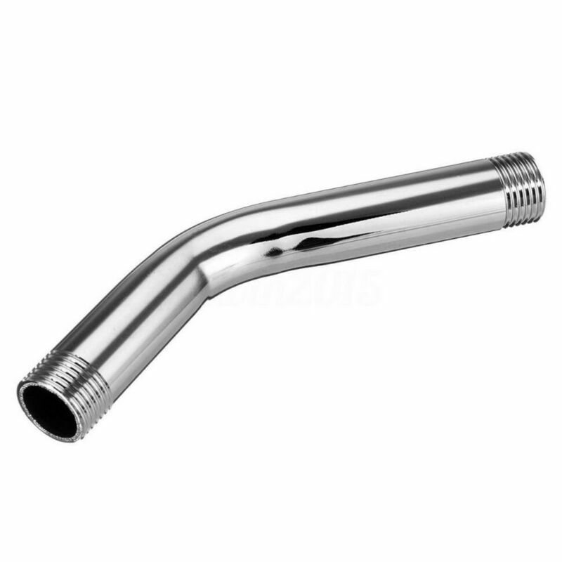 15cm Stainless Steel Shower Head Extension Angled Shower Arm Extra Pipe Bathroom Accessories