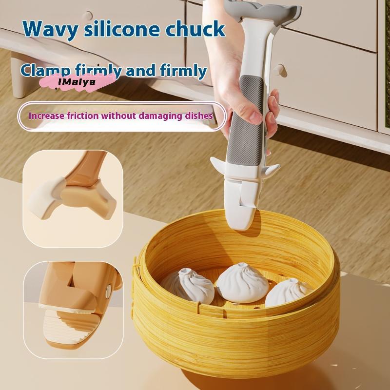 Whale Shape 2-in-1 Anti-Scalding Kitchen Clip Non-Slip ABS+Silicone Pot Bowl Holder Creative Kitchen Gadget