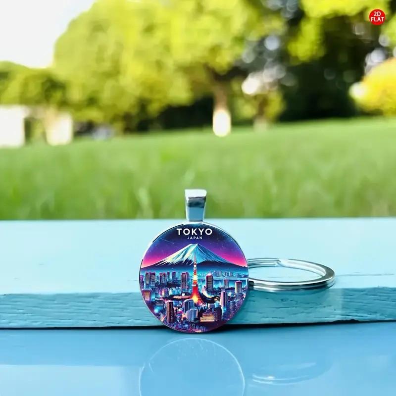 Fuji Tokyo Mountain Jewelry Keyring Pendant For Occasion Gifts Celebration