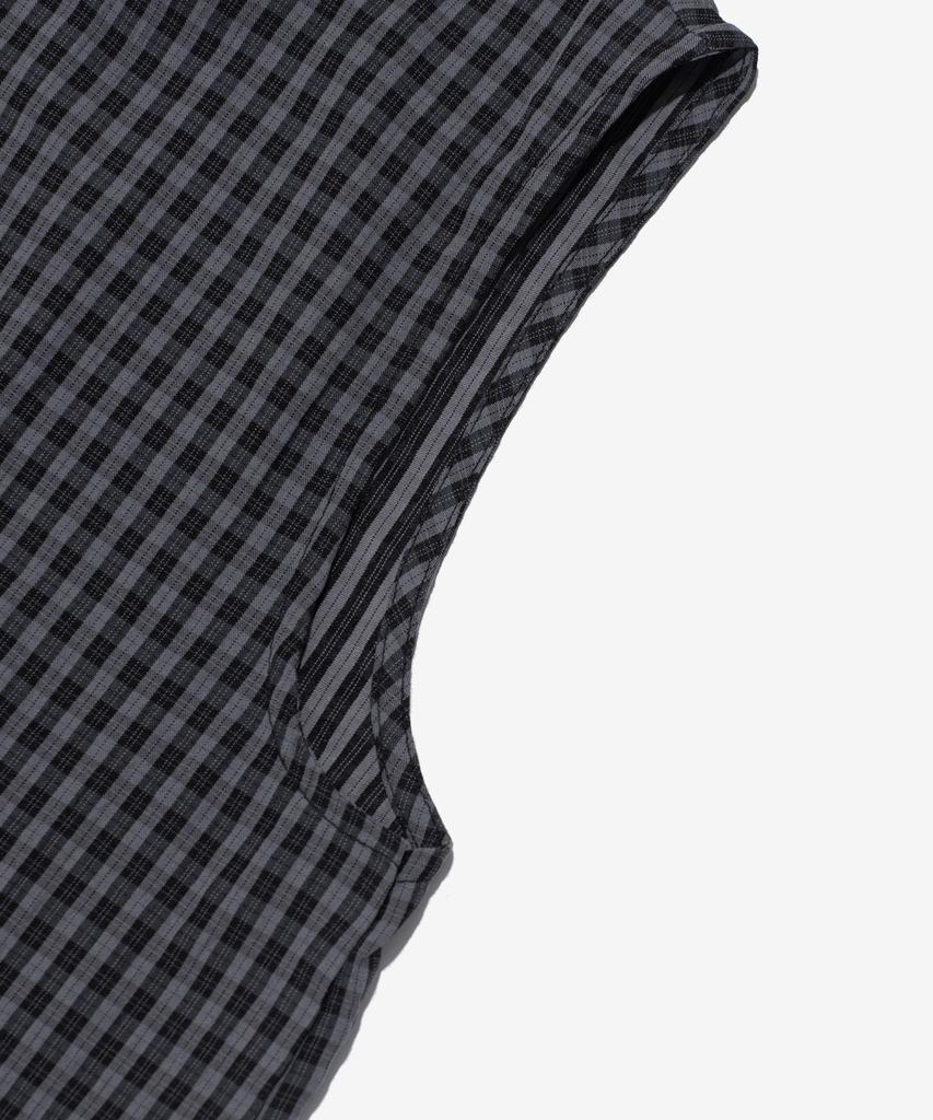 Cargo Bros For Woman Vintage Check Long Dress (Navy)