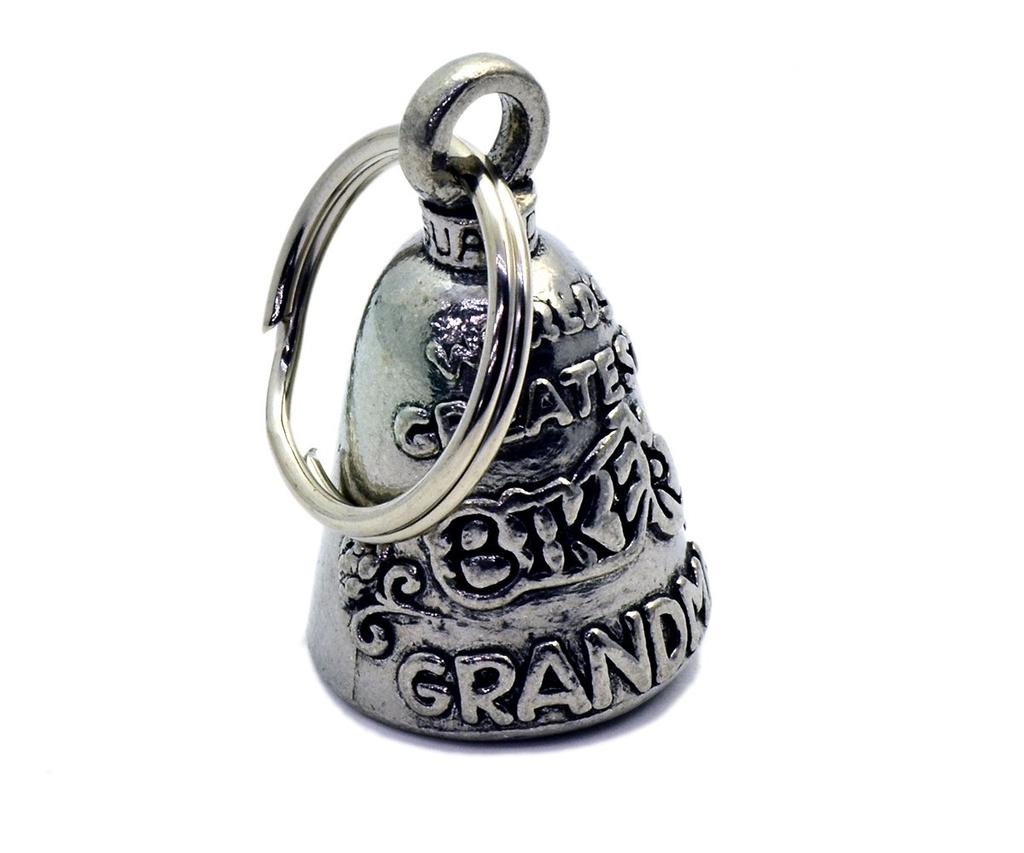 Guardian Bell USA AMGB-054 Made In USA GUARDIAN BELL BIKER GRANDMA Biker Granma Amulet Keychain Traffic Safety Amulet Bell