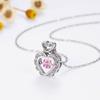 Модное женское ожерелье в форме сердца, кулон с кристаллами, подарки, ювелирное ожерелье, полое ожерелье на день рождения O6A5