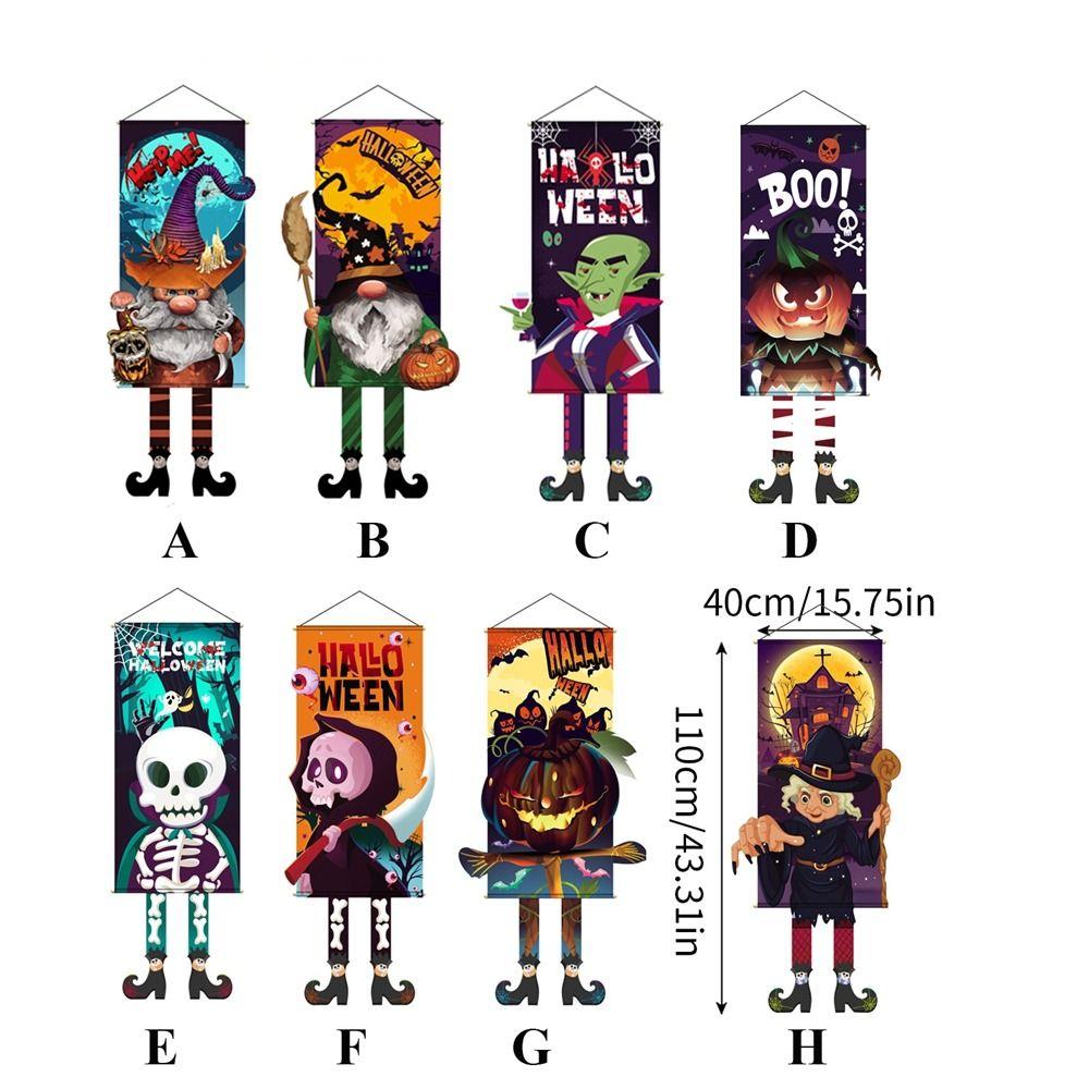 Длинноногий Хэллоуин крыльцо дверь баннер Trick or Treat гном тыква подвеска Хэллоуин