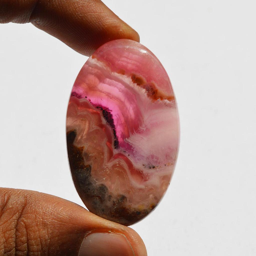 70 карат натуральный кобальтовый кальцит драгоценный камень кабошон, полудрагоценный камень высшего качества россыпью, камень для изготовления ювелирных изделий 43x26x6.7 MM