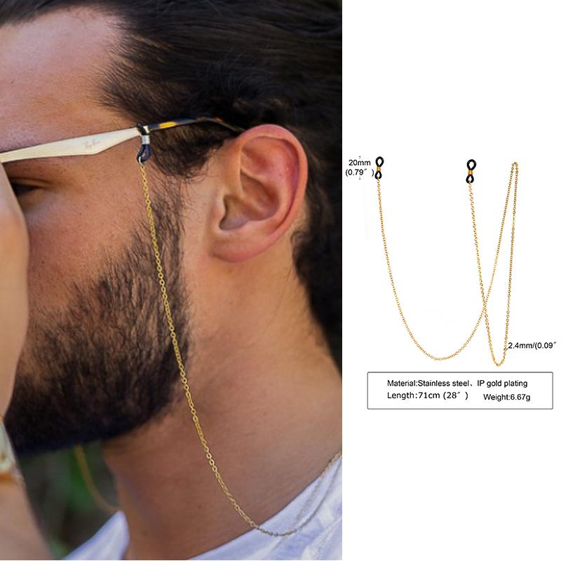 Цепочка для очков, ожерелье с цепочками для очков, держатель для звеньев солнцезащитных очков из нержавеющей стали, бабушкиные цепочки, мужские и женские очки