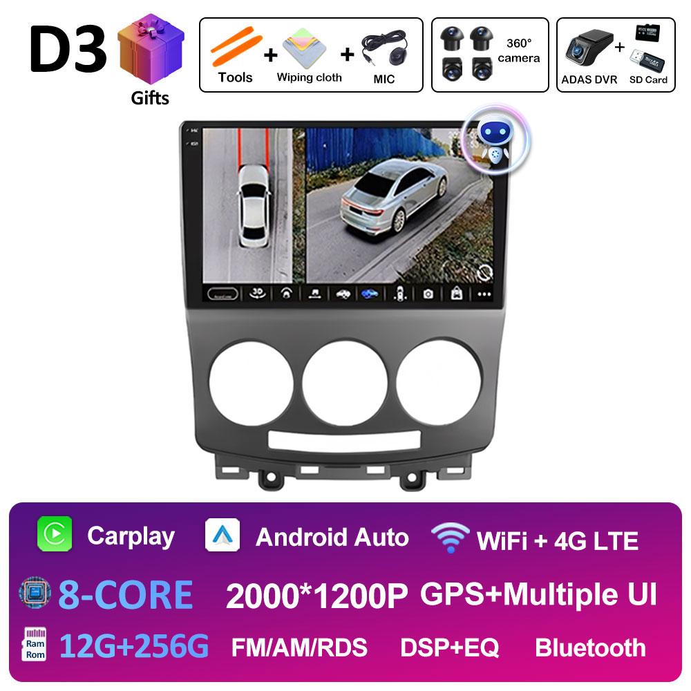 9 дюймовый Android Auto для MAZDA 5 2005 2006 2007 2008 2009 2010 Беспроводной Carplay Вентилятор охлаждения WIFI QLED IPS Экран WIFI Аксессуары