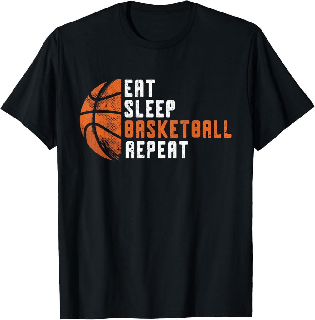 Basketball Coach Eat Sleep Basketball Repeat Basketball T-Shirt Unisex Summer Streetwear Tops Vintage T Shirt Camiseta Hombre