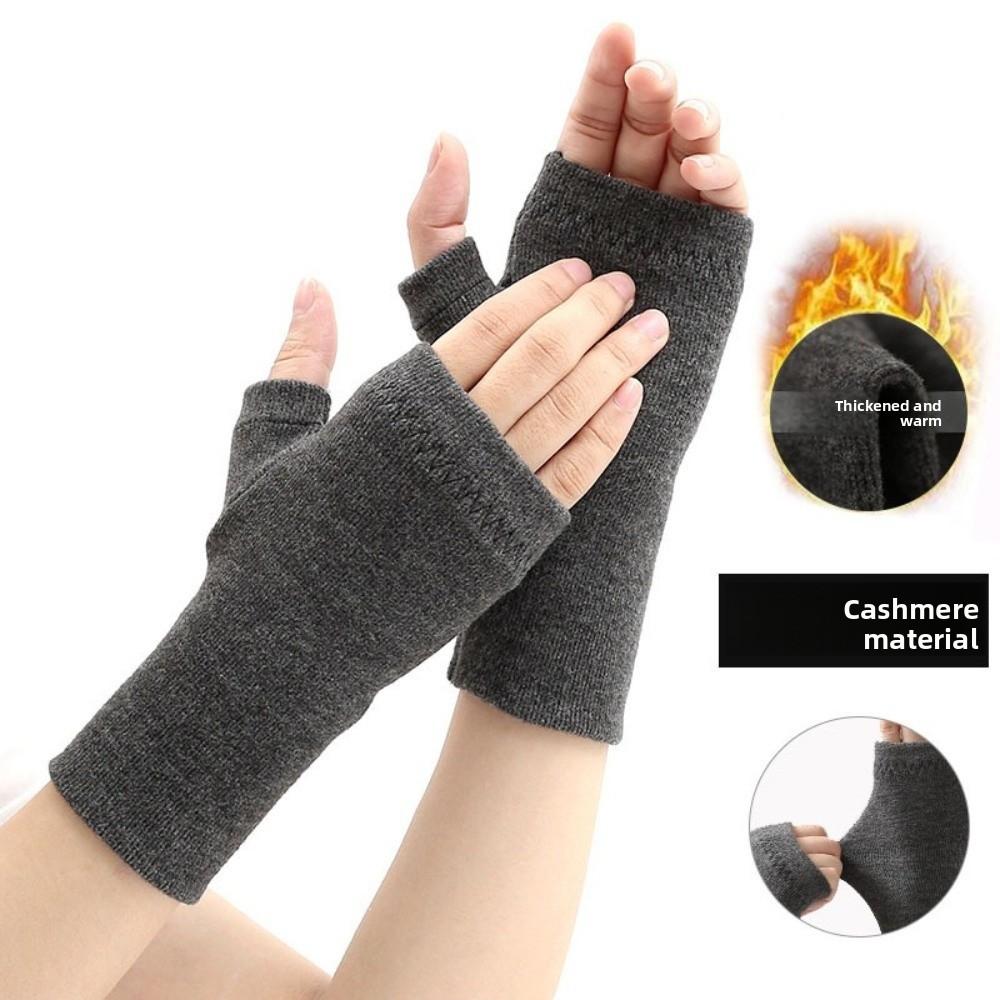 Touchable Screen Office Bare Finger Gloves Warm Skiing Gloves New Driving Mittens Girls