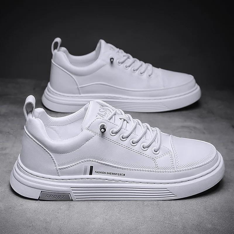 Men's Shoes 2025 Spring New Casual Shoes Fashionable Low Top Soft Soled Board Shoes Simple Thick Soled Breathable Single Shoes