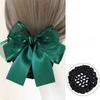 Bow Bowknot Hair Bun Women Spring Clips Hairgrips Cover Net Sweet Korean Bun Snood  For Girls
