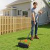 Rolling Lawn Aerator, 15 in Manual Push Aerator Roller with 42 Spikes & 60 in Long Handle, Fillable Drum for Added Weight, Heavy-Duty Lawn Soil