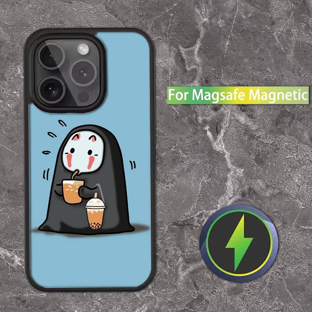 Мультяшный чехол для телефона H-Hayao M-Miyazaki для iPhone 16,15,14,13,12,11,Pro,Max,Plus,Mini,SE Магнитная беспроводная зарядка MagSafe