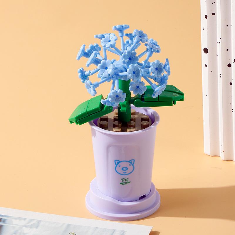 Совместимые строительные блоки: Букет комнатных растений с цветами и суккулентами от Lele Brothers - Детские игрушки и уличный киоск для женщин