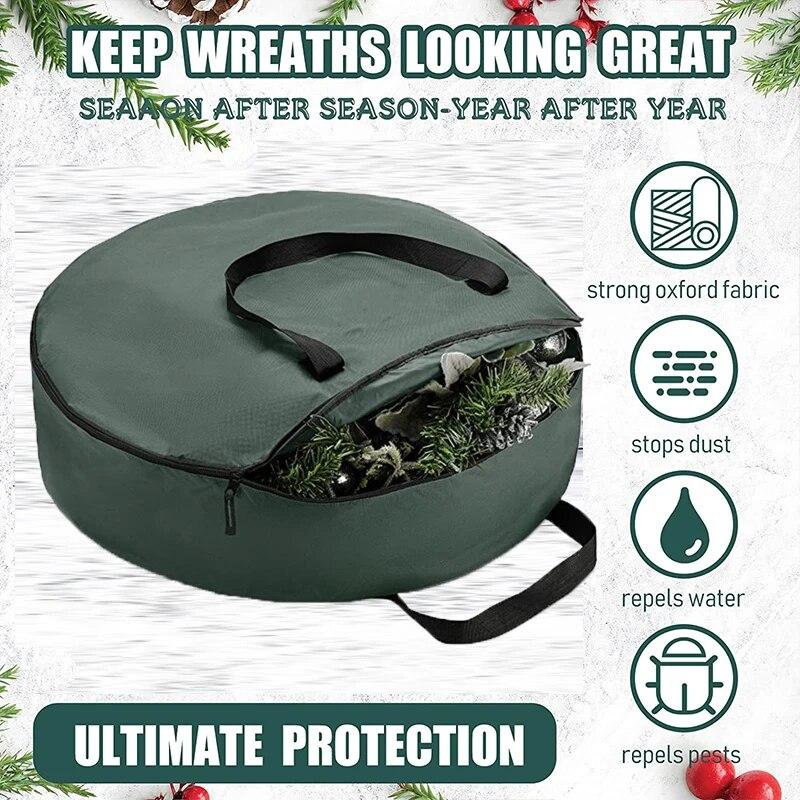 Christmas Tree Bag Oxford Foldable Christmas Tree Decoration Wreath Storage Bags Christmas Utenciles Garland Home Storage Bag