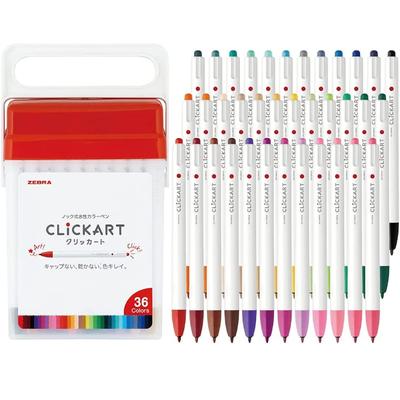 Фломастеры Clickart 36 цветов в кейсе на водной основе WYSS22-36C-N