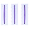 3Pcs Cake Icing Spatula Frosting Scraper Comb Edge Smoothing Decorating Tool Plastic