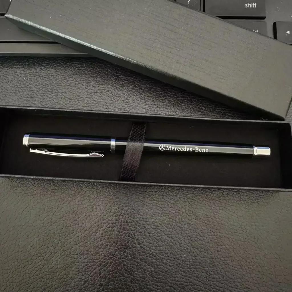 CRB1 Car Logo Emblem Portable Ball Pen Auto Parts For Mercedes Benz S320 W164 W203 W204 W168 C180 E320 A200 CLA Maybach C E S Class