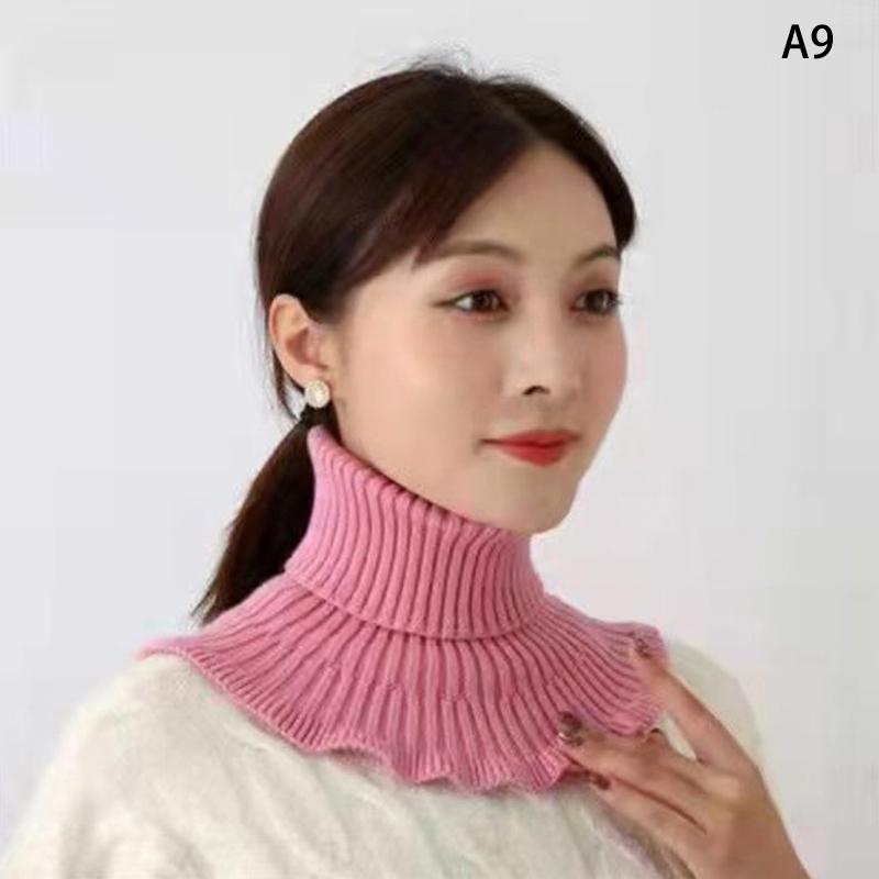 Women Warm Knitted Fake Collar Woolen Women Turtleneck Knitted False Fake Collars