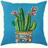 pc Mexican Folk Art Flower Cactus Throw Pillow Cover D DoubleSide Print Polyester Cushion Case for Home Sofa Housewarming Gif