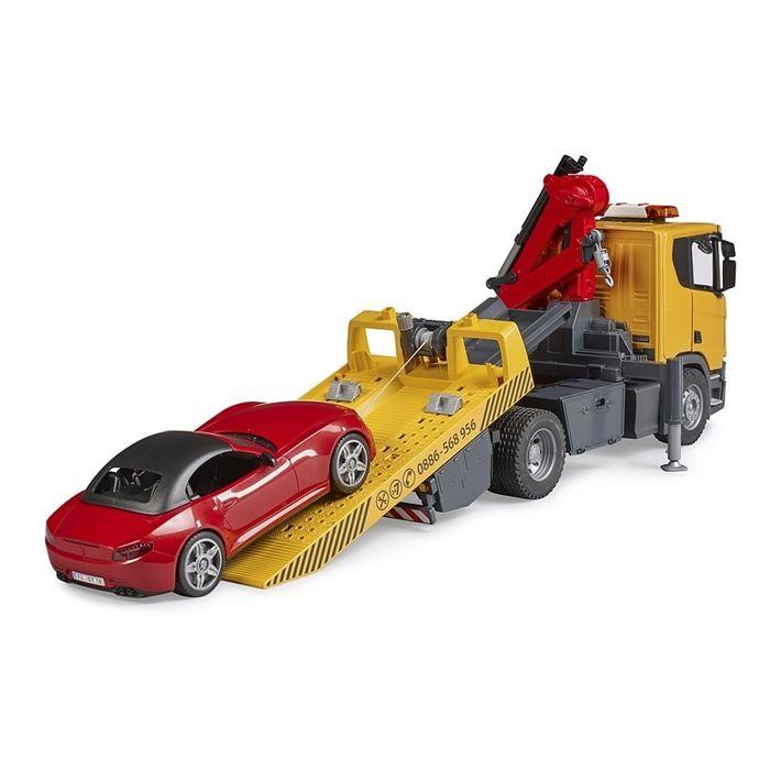 Remorqueuse scania super 560r avec module son et lumière et véhicule roadster