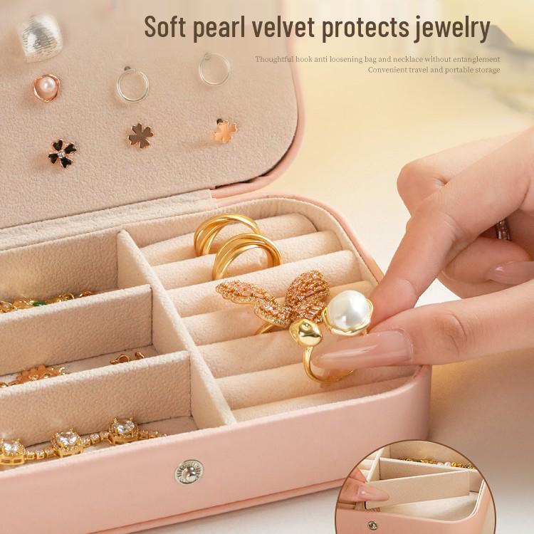 Портативная мини-шкатулка для украшений для колец, серег и ожерелий