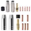 9Pcs/Set 15Ak Mig/Mag Welding Nozzle Contact Tips 0.8X25Mm M6 Gas Connector